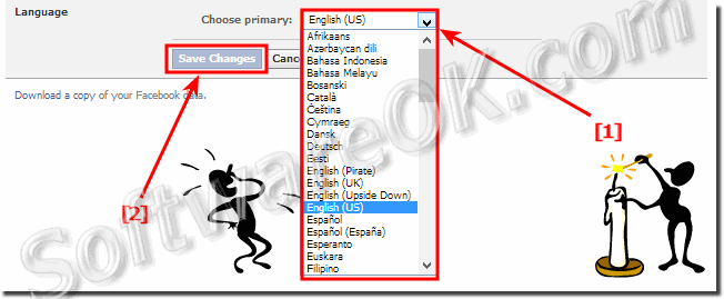 Select your Primary Language for FaceBook! 
