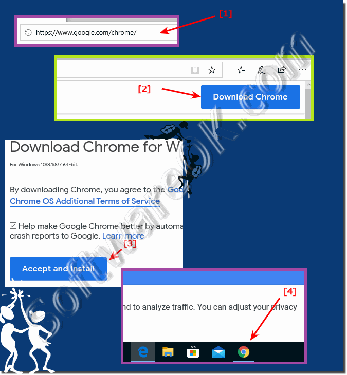 You Can downloading the Chrome for Windows 10 