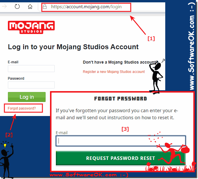 Mojang account registration page