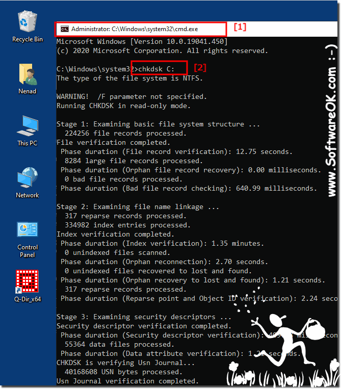 Repair bad sectors of the hard disk with commands of the CMD on Windows!