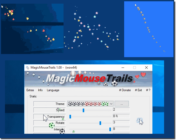 The mouse tracks on the modern Windows OS!