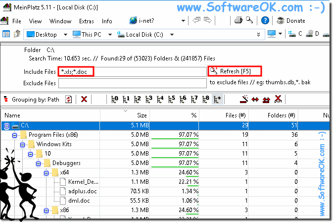 File search with include files filter!