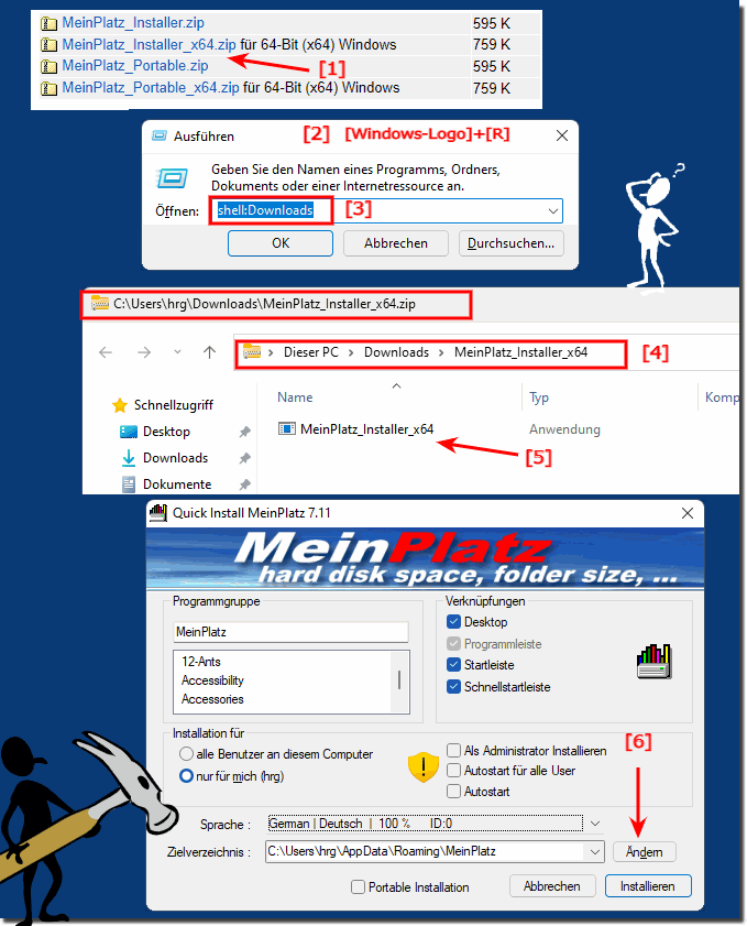 Also determine the folder sizes on Windows 11!