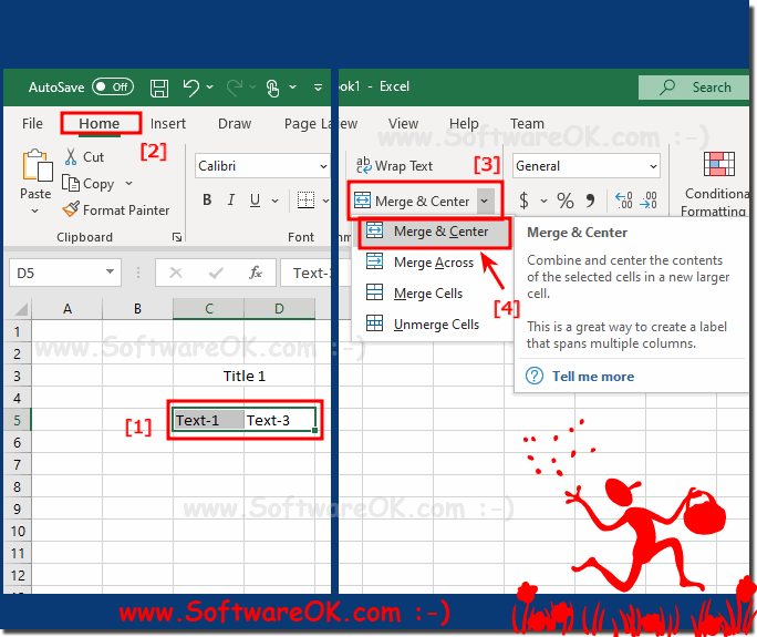Merge Excel cells in the table!