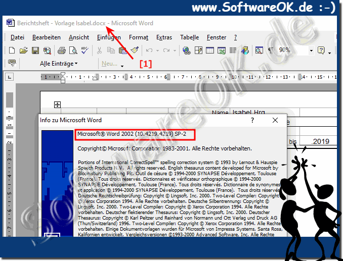docx documents on old MS Office Word XP on Windows 10!