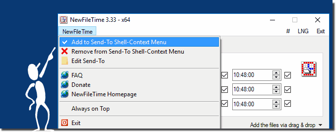 Change File and Folder time via MS Explorer Menu!