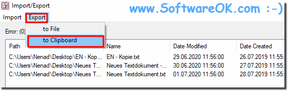 Edit and import file times in Excel or Calc!