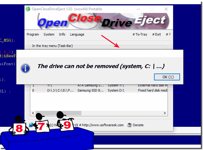 Is it really wise to offer drive C: and system for ejection ...?