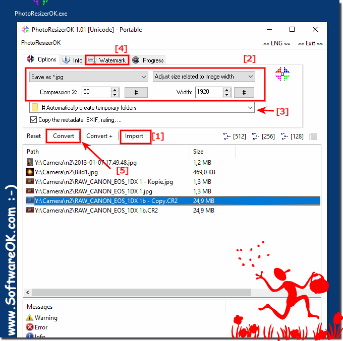 Batch processing of photos and reduction options!