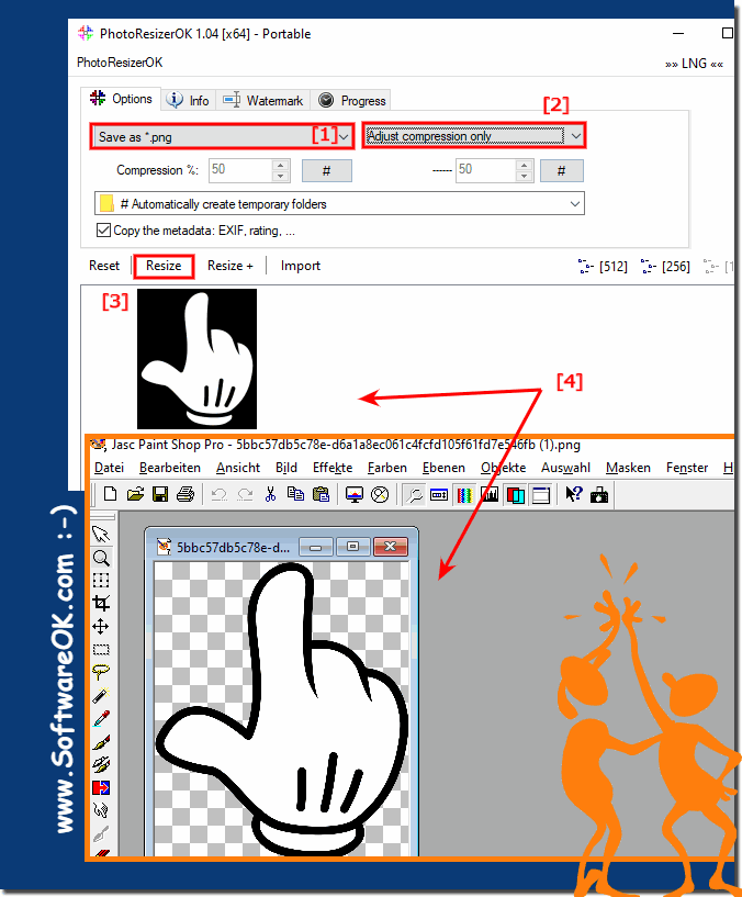 PNG function in the Photo Resizer because Alpha Transparency! 