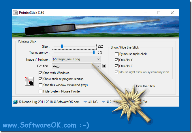 Own images for the extended Windows mouse pointer!