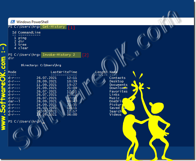 Command history Use commands from PowerShell!