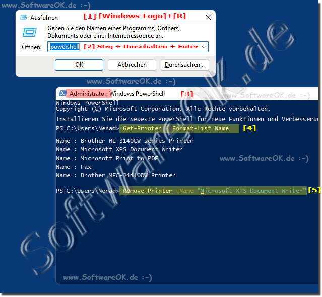 Remove a printer command line in PowerShell!