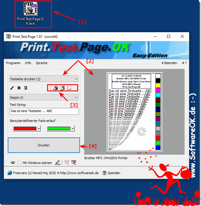 Why I print test page with this tool?