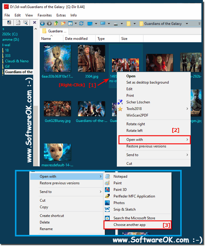 Assign file types to the correct program under MS Windows OS!