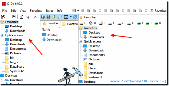 Auto-Expand of the windows quick access system folder!