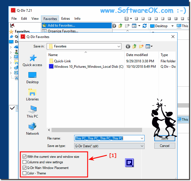 Favorites save settings  in Q-Dir!