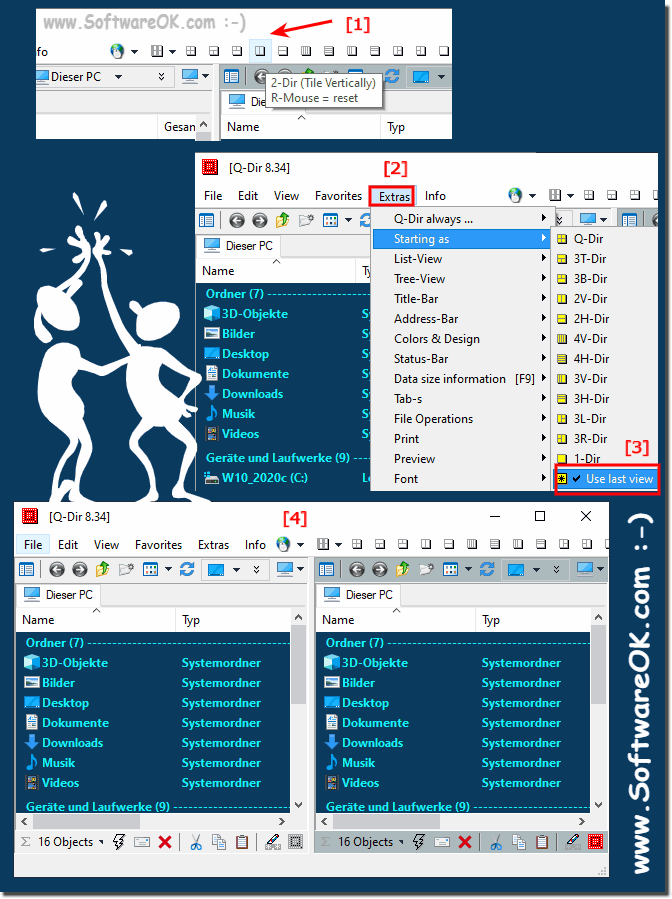 Open only two folders and noy 4 Explorer on Windows OS!
