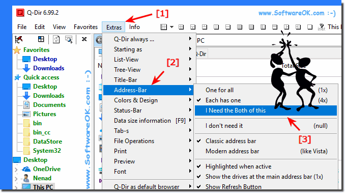 Tool-Bar and Address-Bar in Q-Dir Windows-8.1! 