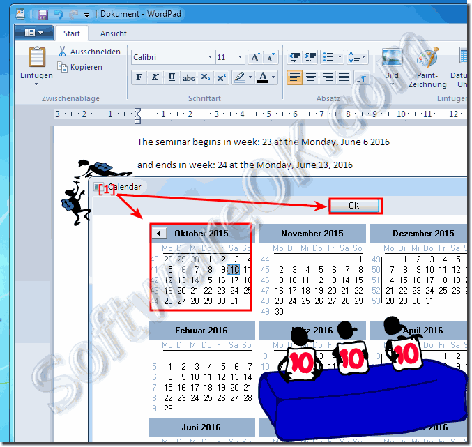 Calendar Dialog in Quick-Text-Paste!