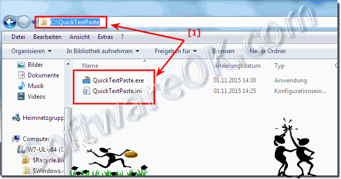 QuickTextPaste in the QuickTextPaste Folder on C Drive!