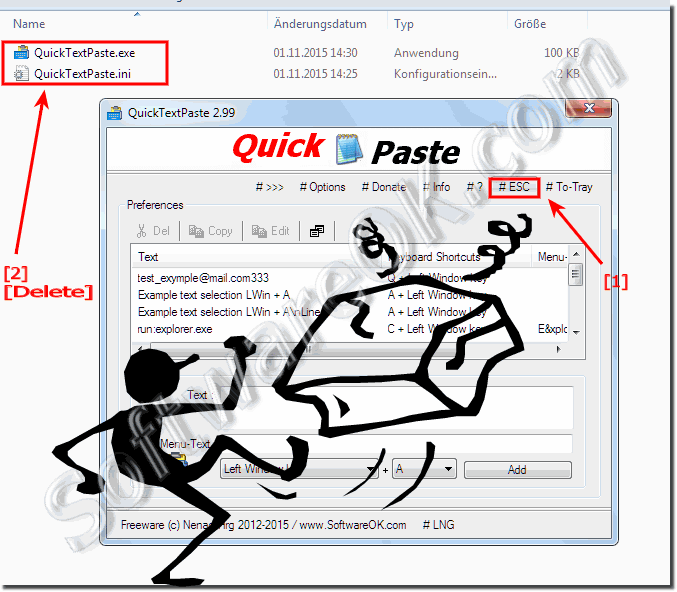 Uninstall QuickTextPaste from Windows!