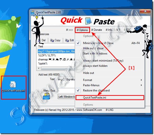 backup the QuickTextPaste.ini!