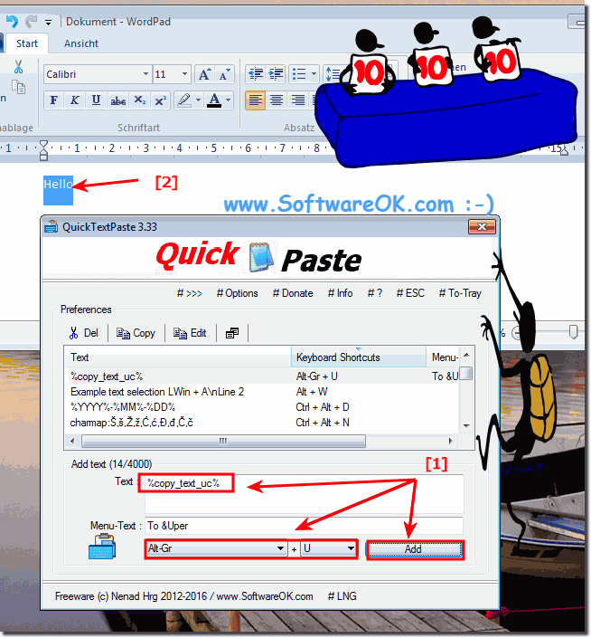 convert text from lowercase to uppercase!