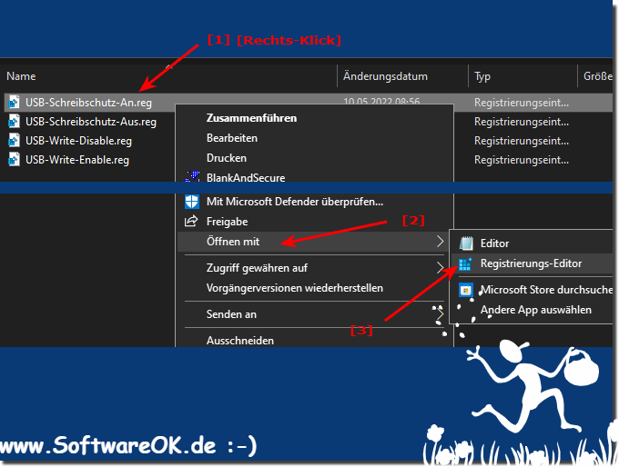 Registry entry for write protection on external USB drives!