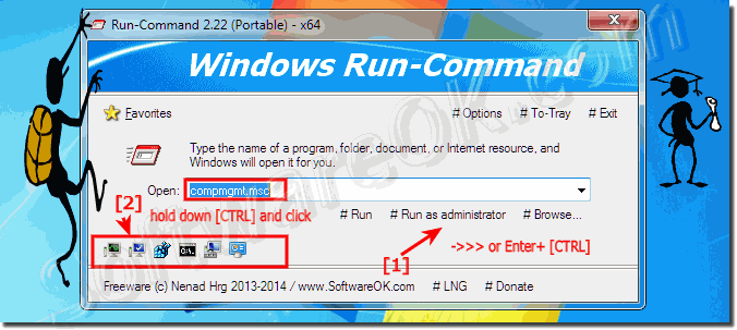 Keyboard Shortcut to Run as administrator in RUN-Command Dialog!