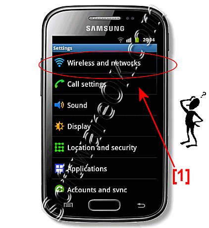 Settings Wireless and Networks Samsung-Galaxy!