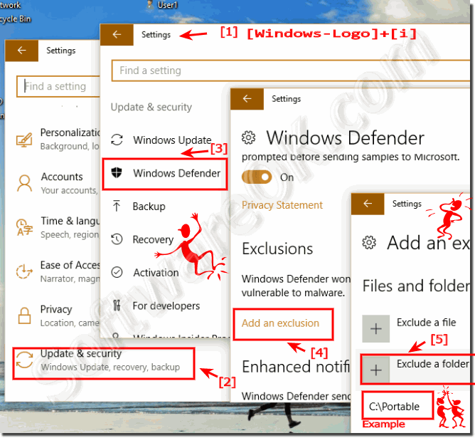Exclude Folders in Windows 10  and 8.1 Defender!