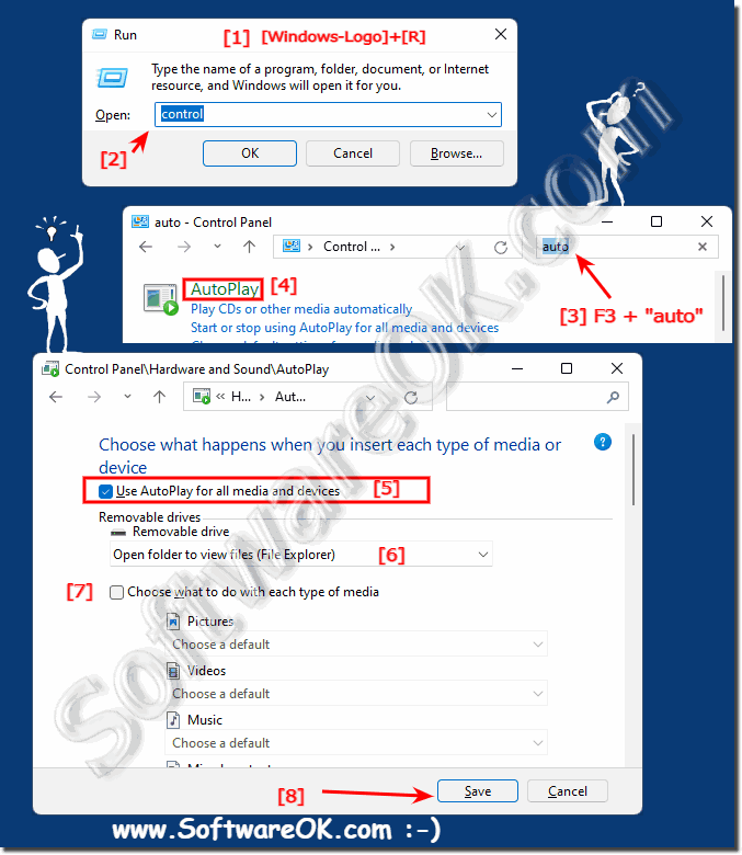 AutoPlay Settings on MS Windows OS Control Panel!