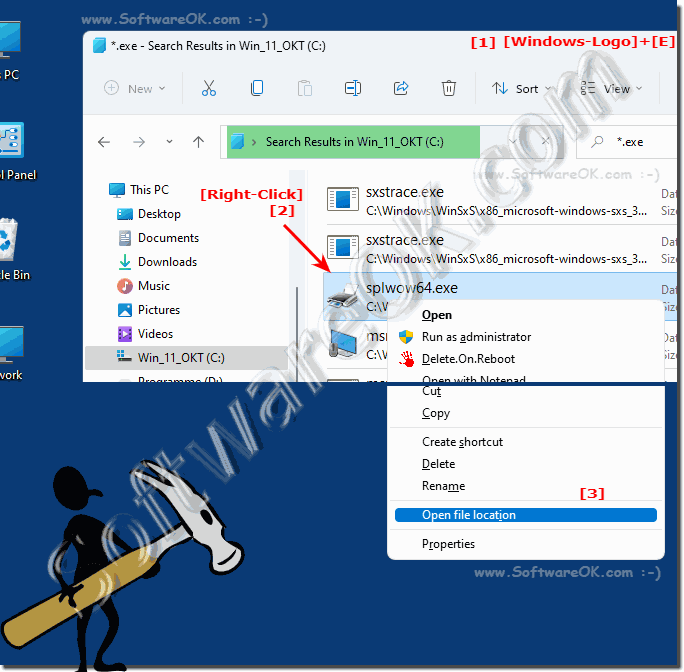 Find file path in File Explorer on all Windows? 