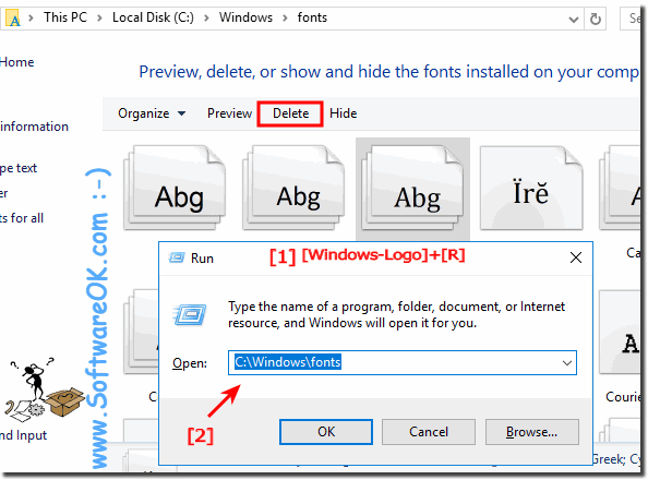 Fonts remove,uninstall!