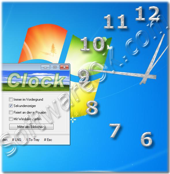 A desktop clock  suitable for Windows 7 and Windows 8 and other Windows NT Systems