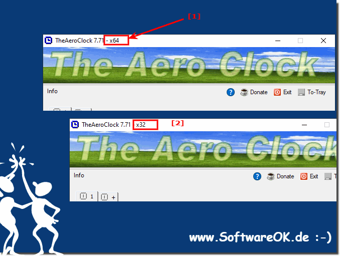 Is my Aero Desktop Clock x64 or x32 on Windows 11 or 10?