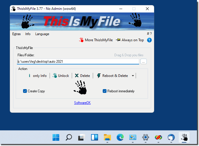 Delete locked files and folders on MS Windows 11 OS!