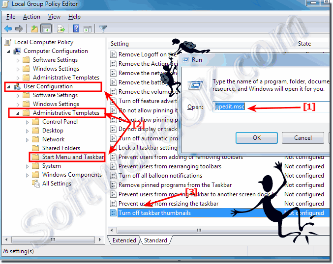 Disable or Enable taskbar thumbnails in Windows!