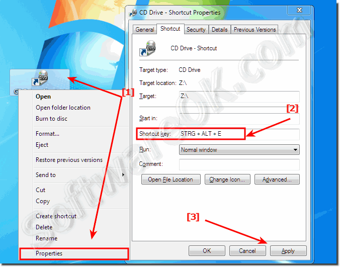 Eject the CD or DVD Drive via Keyboard Shortcut1