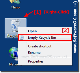 Empty the Recycle Bin in Windows-7