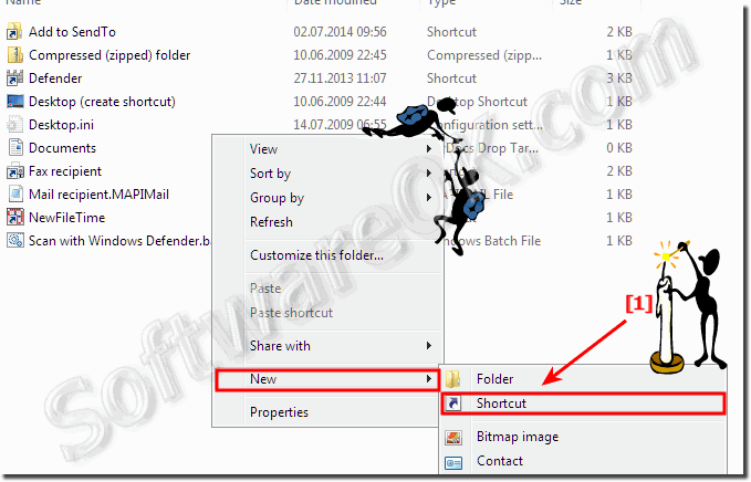 Program ShortCut in Send-To menu Windows 7-8.1!    