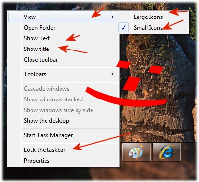 Fixing Quick Launch Toolbar at Windows 7