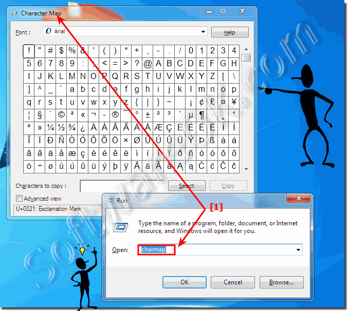 Create Character Map Windows 7 Desktop Shortcut To Insert A Special Character Into A Document