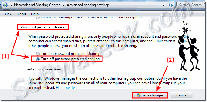 Share Files and folders without Password on Windows-7 (Turn-off)!