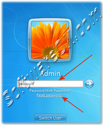 Use the password reset disk in Windows 7