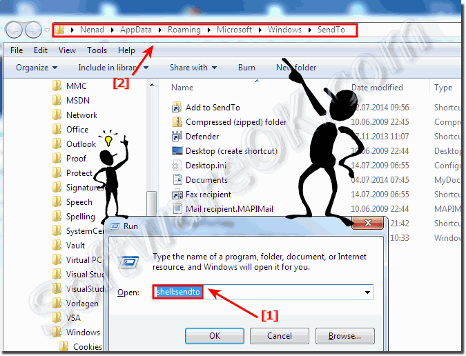 Using Send-To feature to run Programs from Send-To in Windows 7 and 8.1!