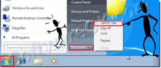 Windows-7 Switch users acounts!