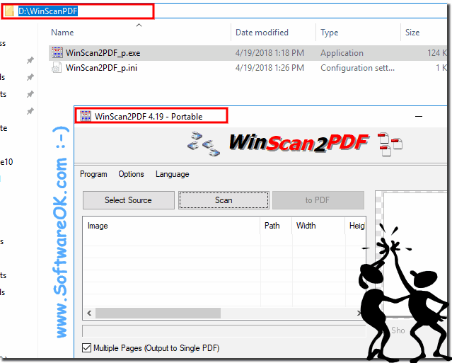 Porttable Win-Scan-2-PDF on Windows-10!