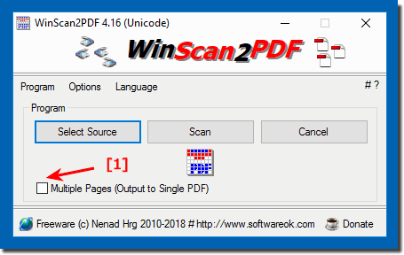 Scan and create (save) a single file?